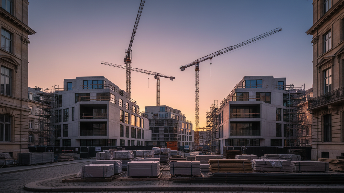 Construction Progress of the LogiSpace New Build at Frankfurt Airport – AI-generated illustrative image