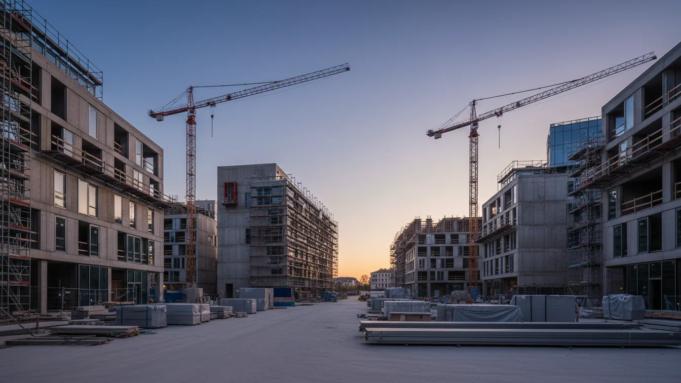 Deutsche Reihenhaus AG develops residential quarter in Vöhringen – AI-generated illustrative image