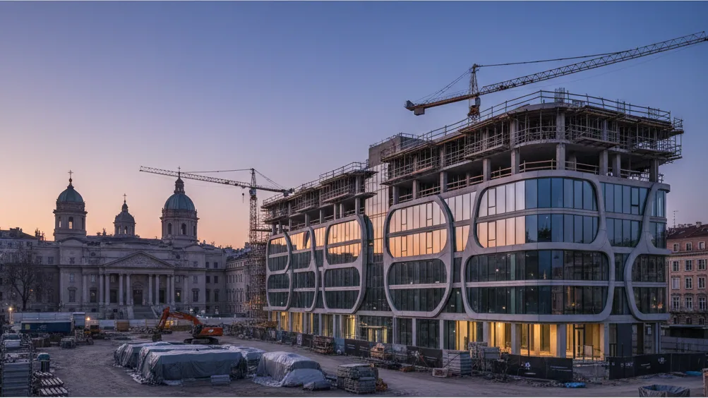 ECKPFEILER Immobilien Gruppe opens HOKI-Living timber construction district in Holzkirchen – AI-generated illustrative image