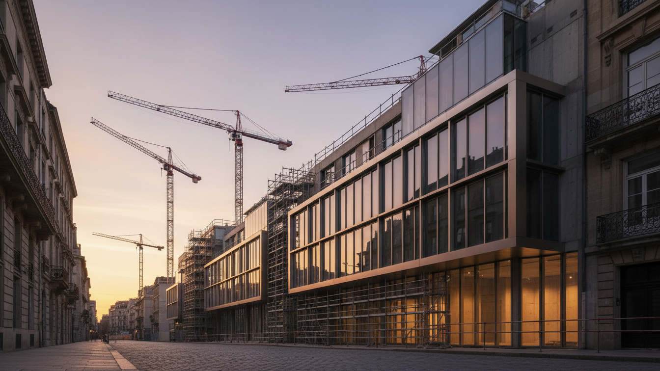 Ems-Quartier Meppen Reaches Topping-Out Status – AI-generated illustrative image