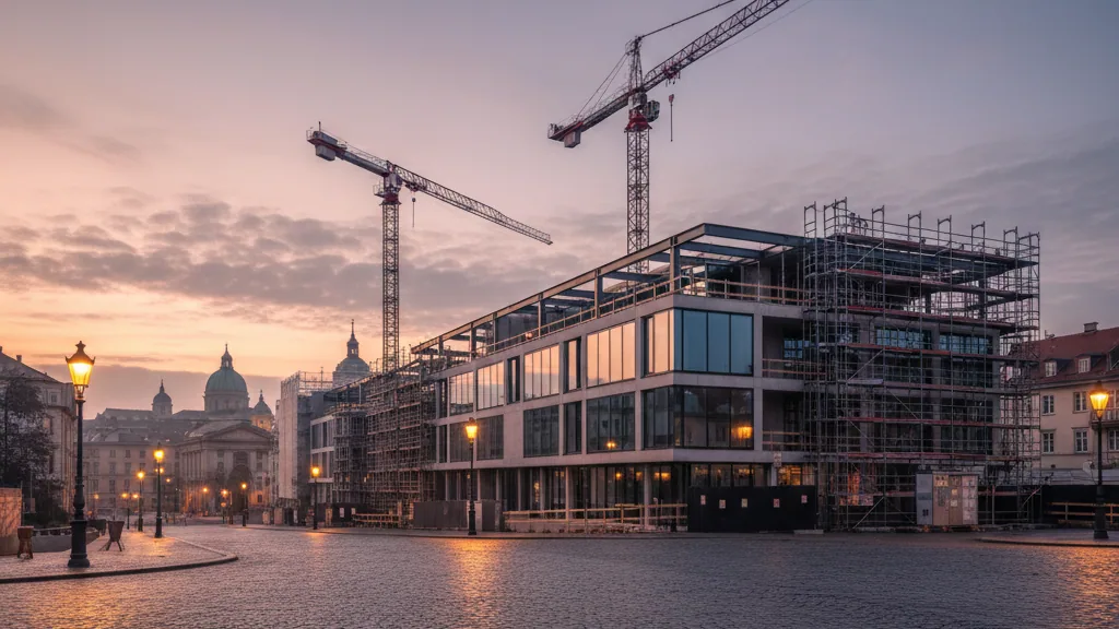 City 1 Group: Shell construction progress at the NUMO residential project in Frankfurt – AI-generated illustrative image