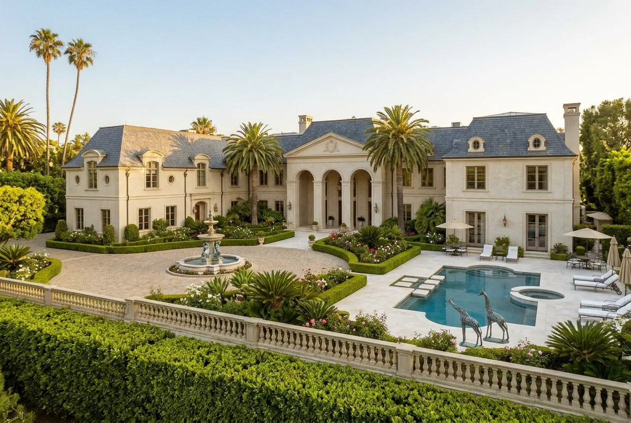 Glorya Kaufman's Chateau de Liberté in Beverly Hills listed for $25 million – AI-generated illustrative image