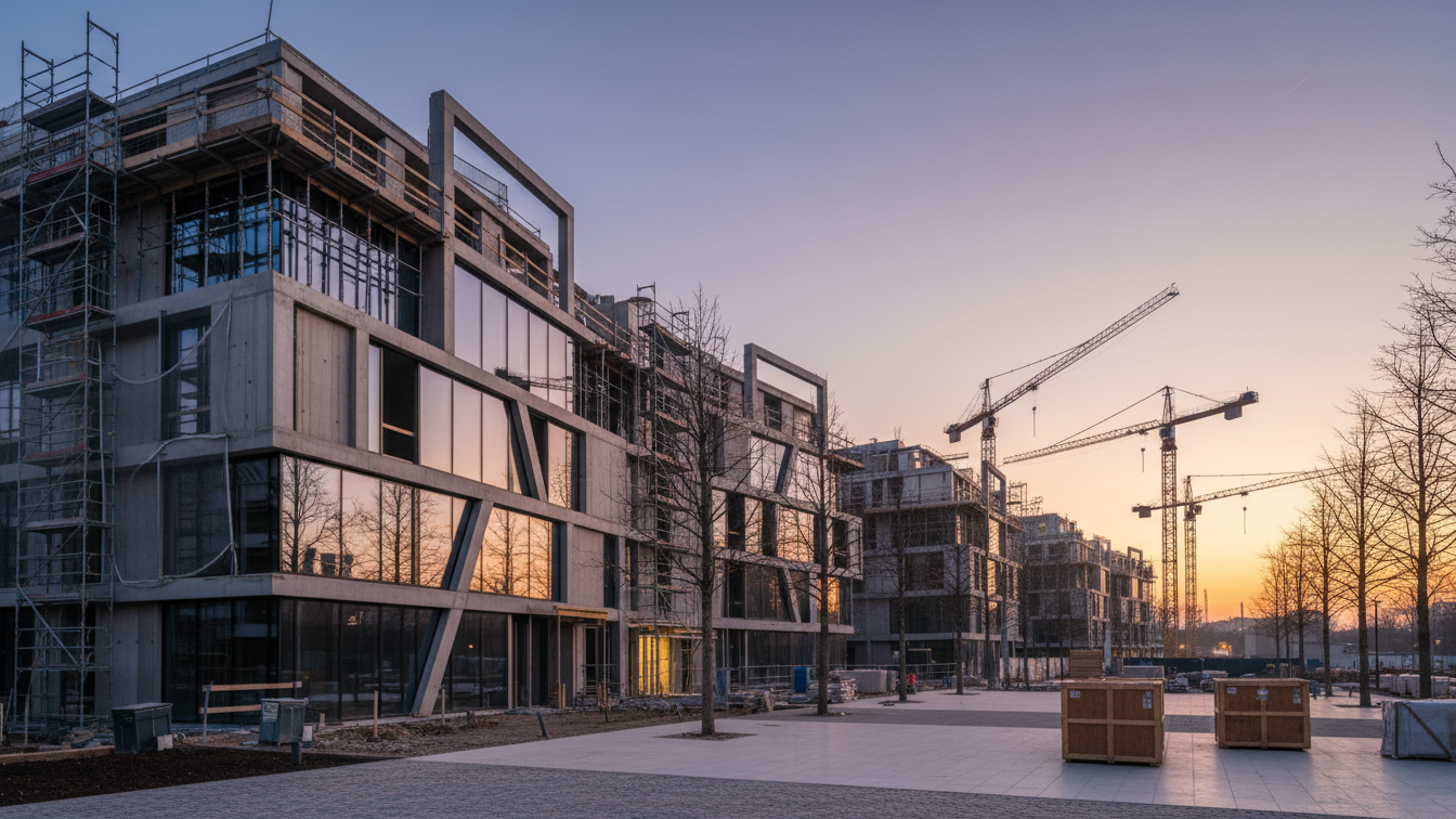Energy-efficient Revitalisation of Residential Properties in Cologne-Niehl by Goldbeck Technical Solutions – AI-generated illustrative image
