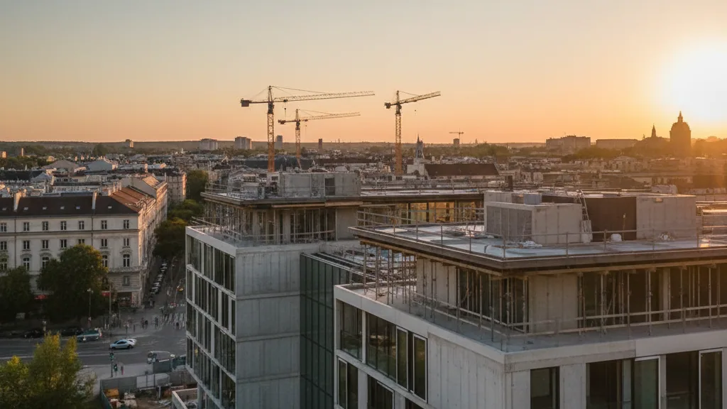 FIM Unternehmensgruppe Completes First Construction Phase of FMZ Hirschaid – AI-generated illustrative image