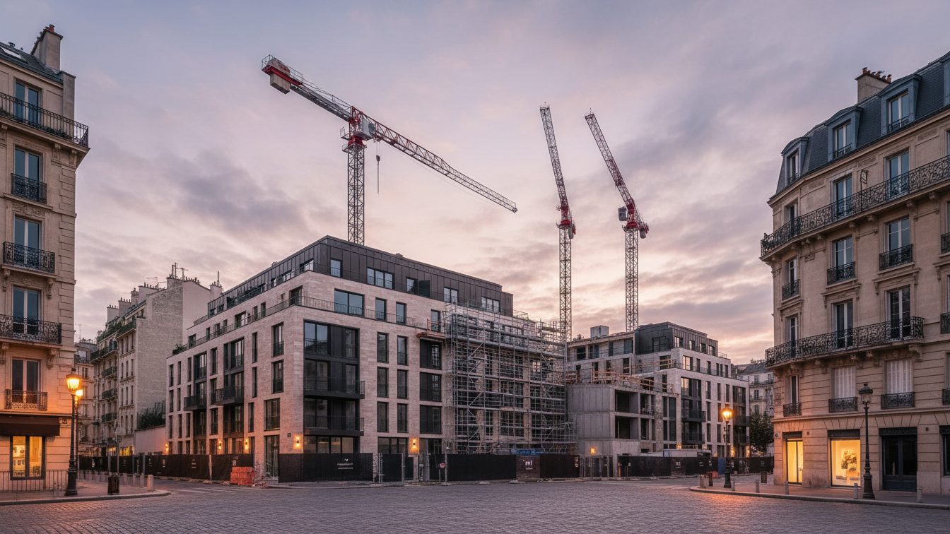Timber construction works completed at the TRIDEA office ensemble in Munich – AI-generated illustrative image