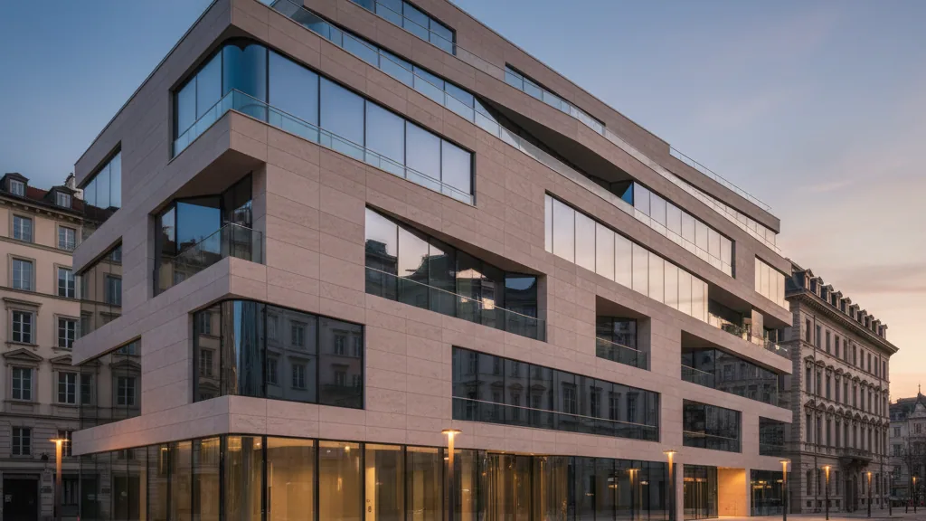 Office property in Stuttgart-Möhringen brokered to Immo Cube – AI-generated illustrative image