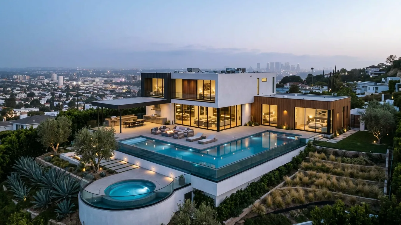 Joel Simkhai offers his West Hollywood estate for 15 million dollars – AI-generated illustrative image