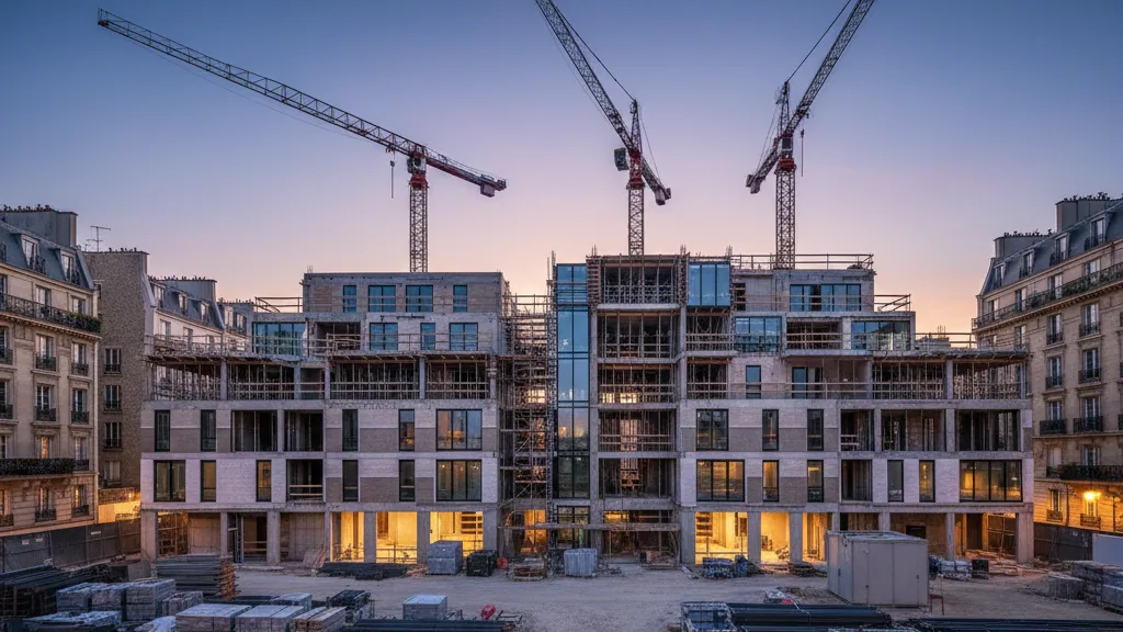 Structural emergency at largest US office-to-residential conversion – AI-generated illustrative image