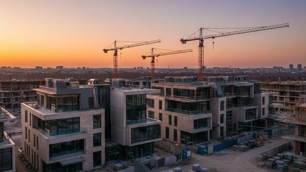 CGREAG Celebrates Topping-Out Ceremony for "Haus E" in Plagwitzer Höfe Leipzig – AI-generated illustrative image