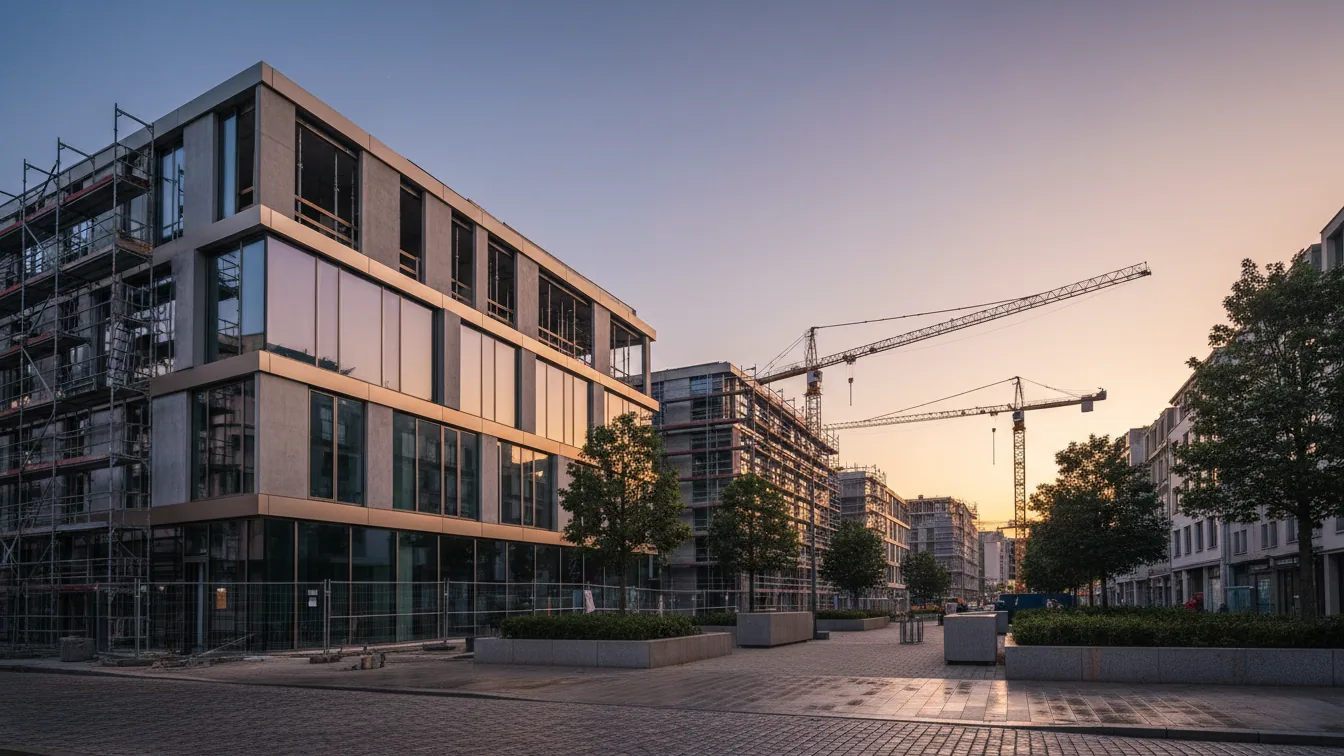 Logicor initiates shell construction for logistics development in Frechen – AI-generated illustrative image