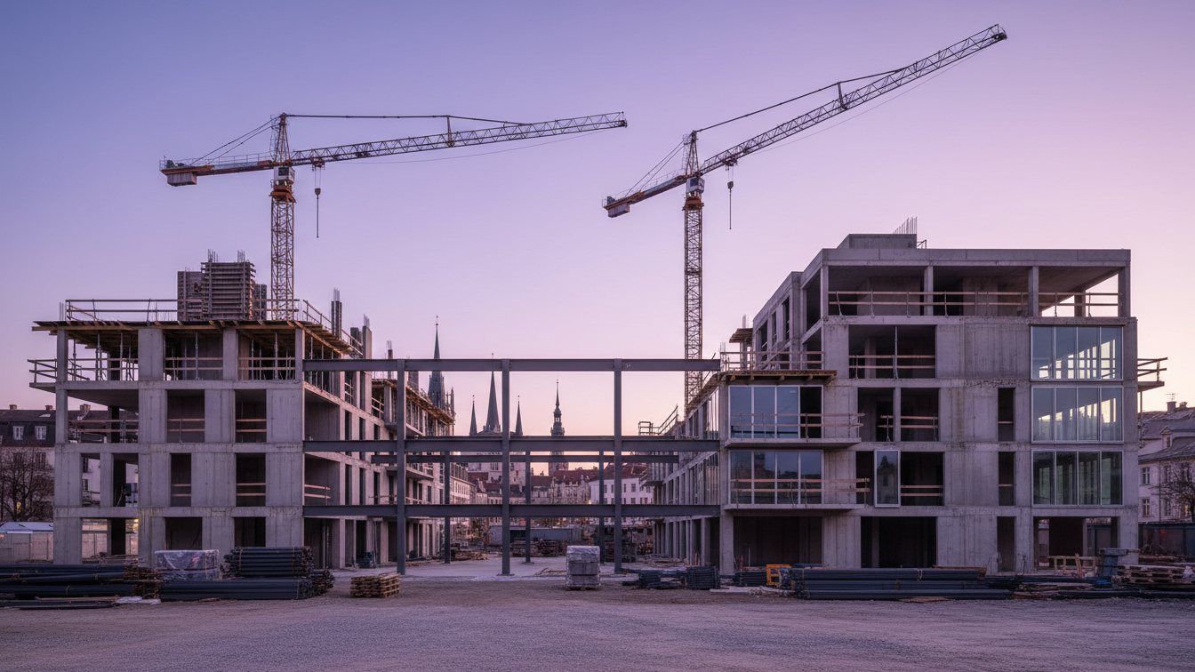 Topping-out ceremony for 'THE FRIEDENAUER' at Innsbrucker Platz in Berlin – AI-generated illustrative image